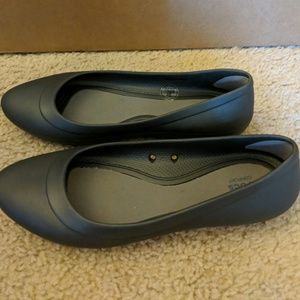 Dark grey Croc Flats size 7